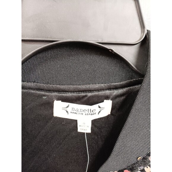 Nanette Lepore Sequin Bomber Jacket Size Small - Picture 5 of 5